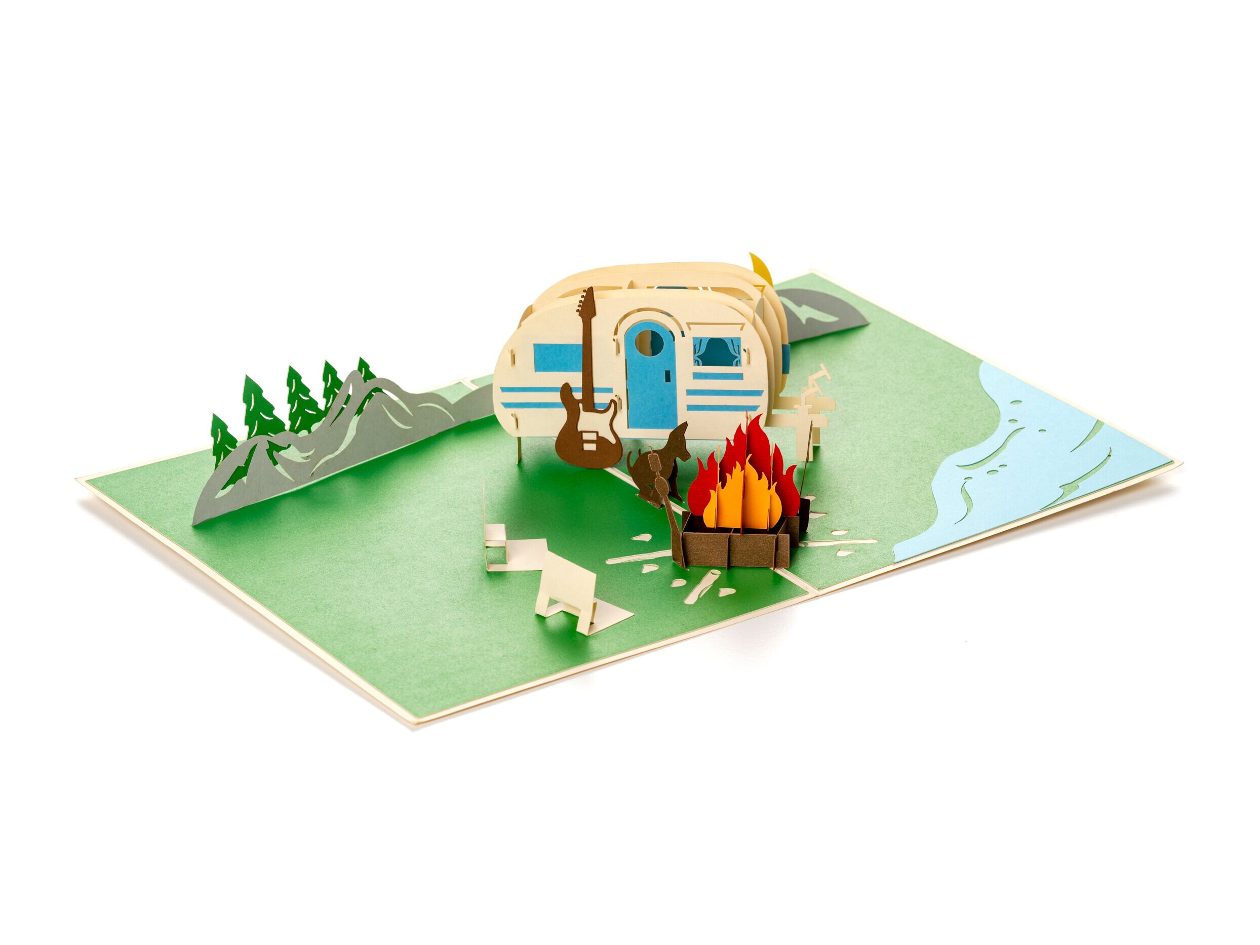 Pop Up -kortti - Camping