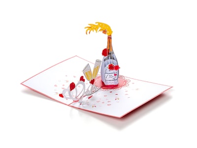 Pop-Up-Karte - Champagner