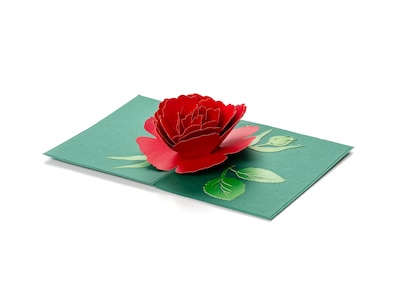 Pop Up-kortti - Punainen ruusu