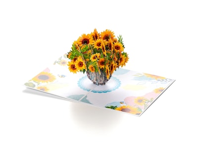 Pop-Up-Karte - Sonnenblumenstrauß