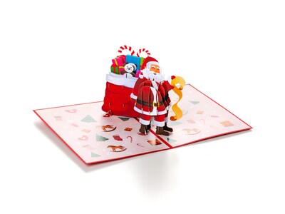 Pop Up-kort - Julkort Tomtens Julklappssäck