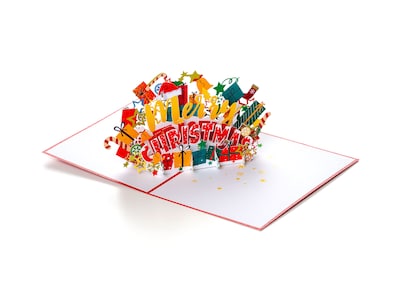 Pop-Up-Karte - Weihnachtskarte Merry Christmas