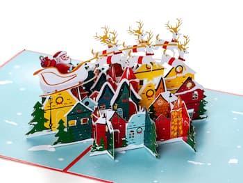Pop-Up-Karte - Weihnachtskarte Mit Weihnachtsdorf
