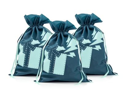 Grün-Blaue Geschenktüten 3er-Pack