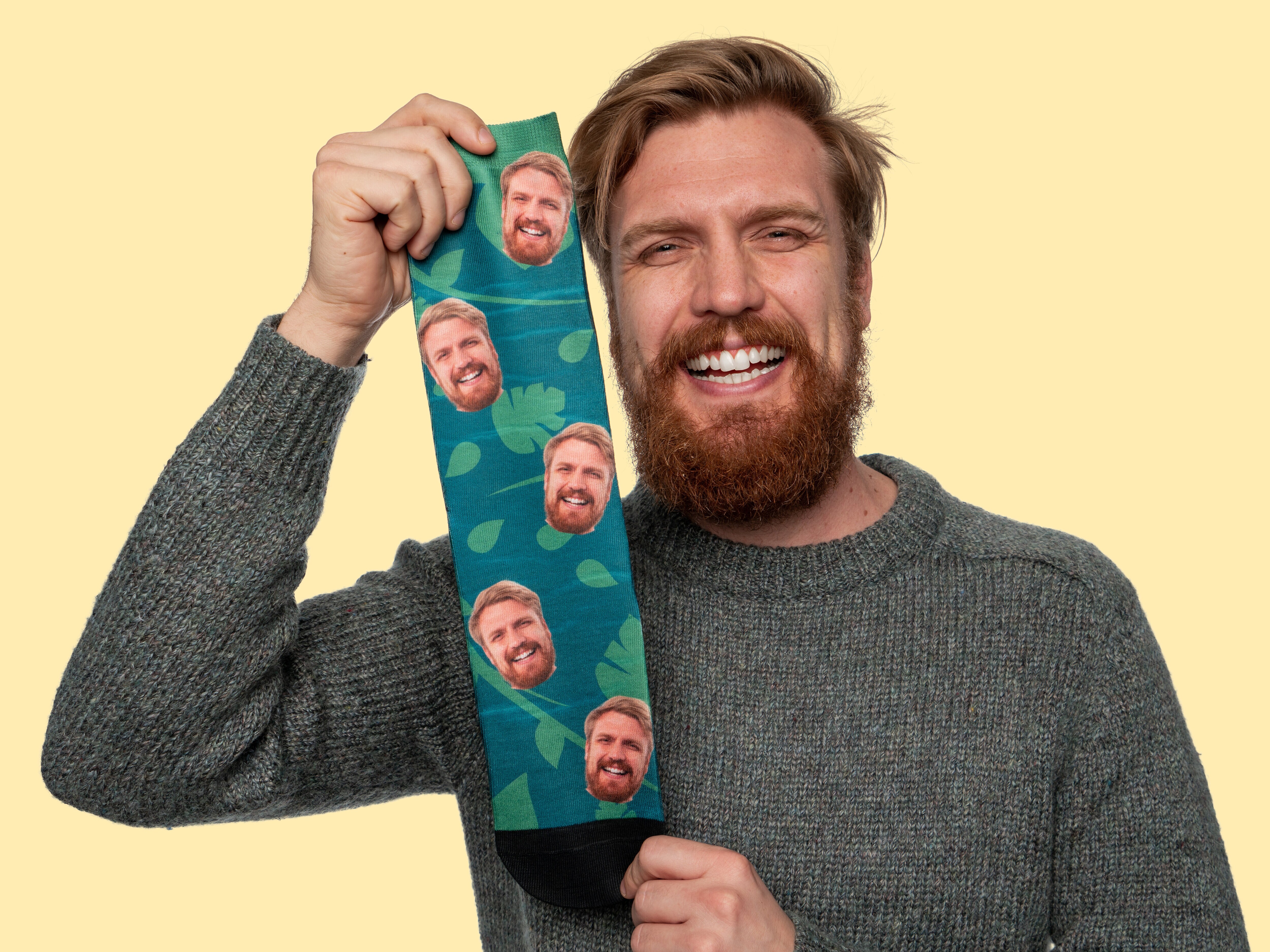 strømper med eget bilde