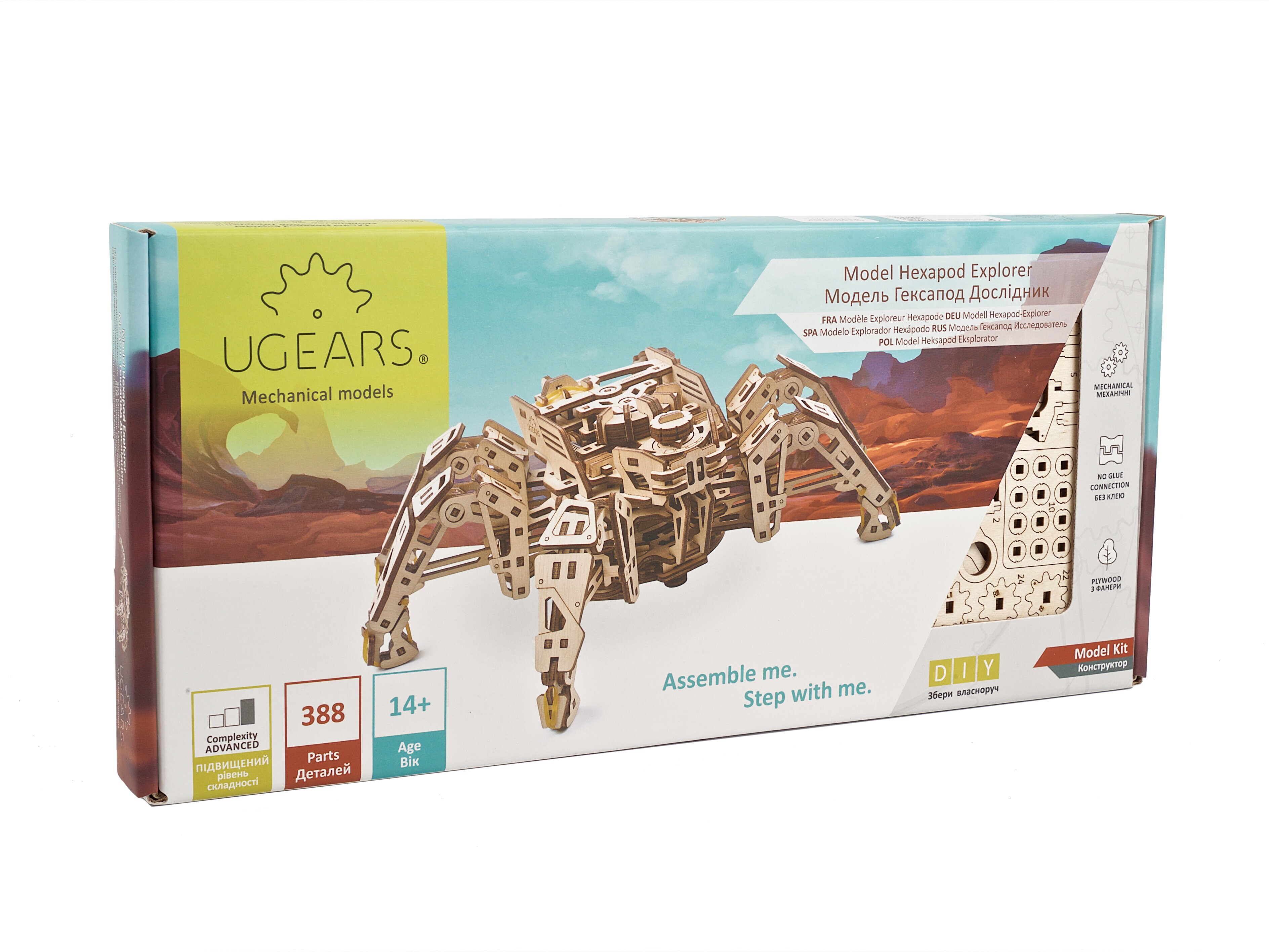 Ugears 3D-pussel i Trä - Hexapod Explorer