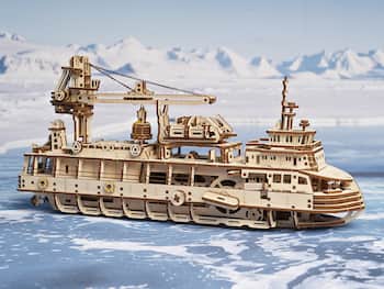 Ugears 3D-pussel i Trä - Forskningsfartyg