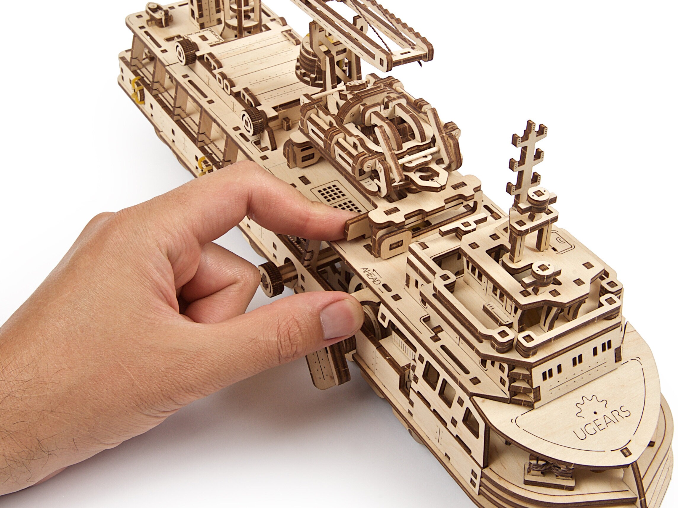 Ugears 3D-Holzpuzzle - Forschungsschiff