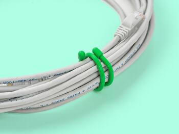 Fleksible kabelstrips i silikon 8-pakning