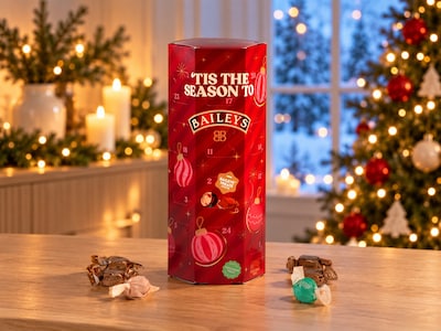 Kuusikulmainen Baileys-joulukalenteri
