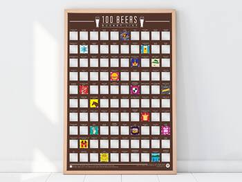 100 Beers skrapeplakat