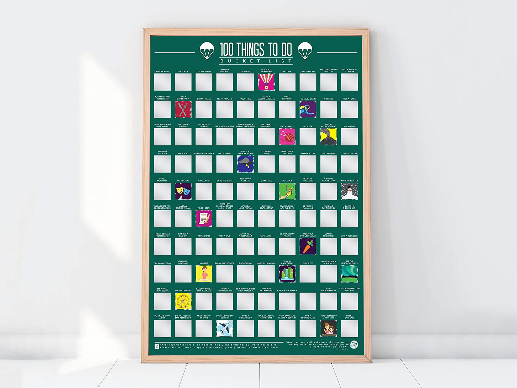 100 Things To Do Rubbelposter