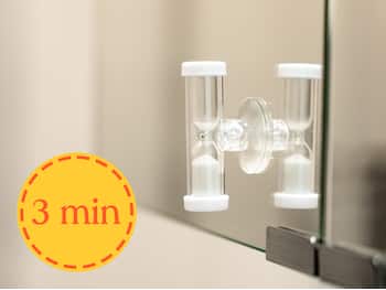 Timeglas med Sugekop 3 minutter