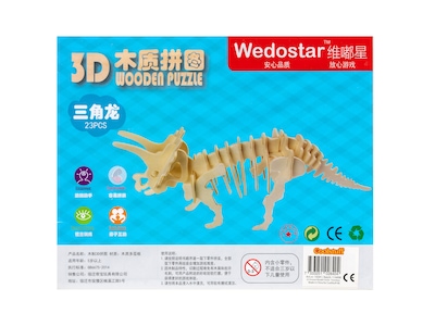 Dinosaur 3D-puslespill i tre