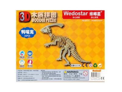 Dinosaurus 3D-puslespil i Træ