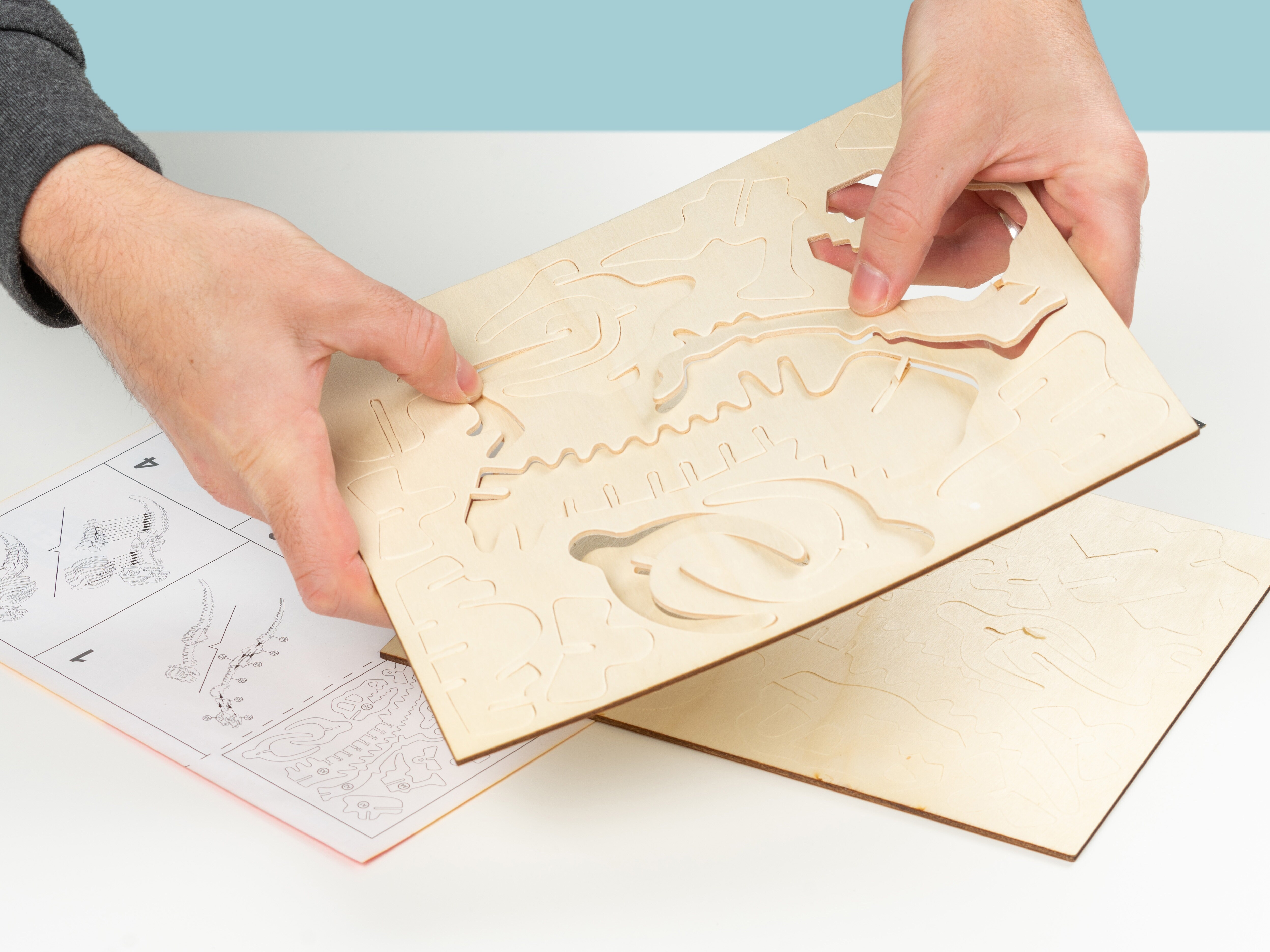 Dinosaurie 3D-pussel i Trä