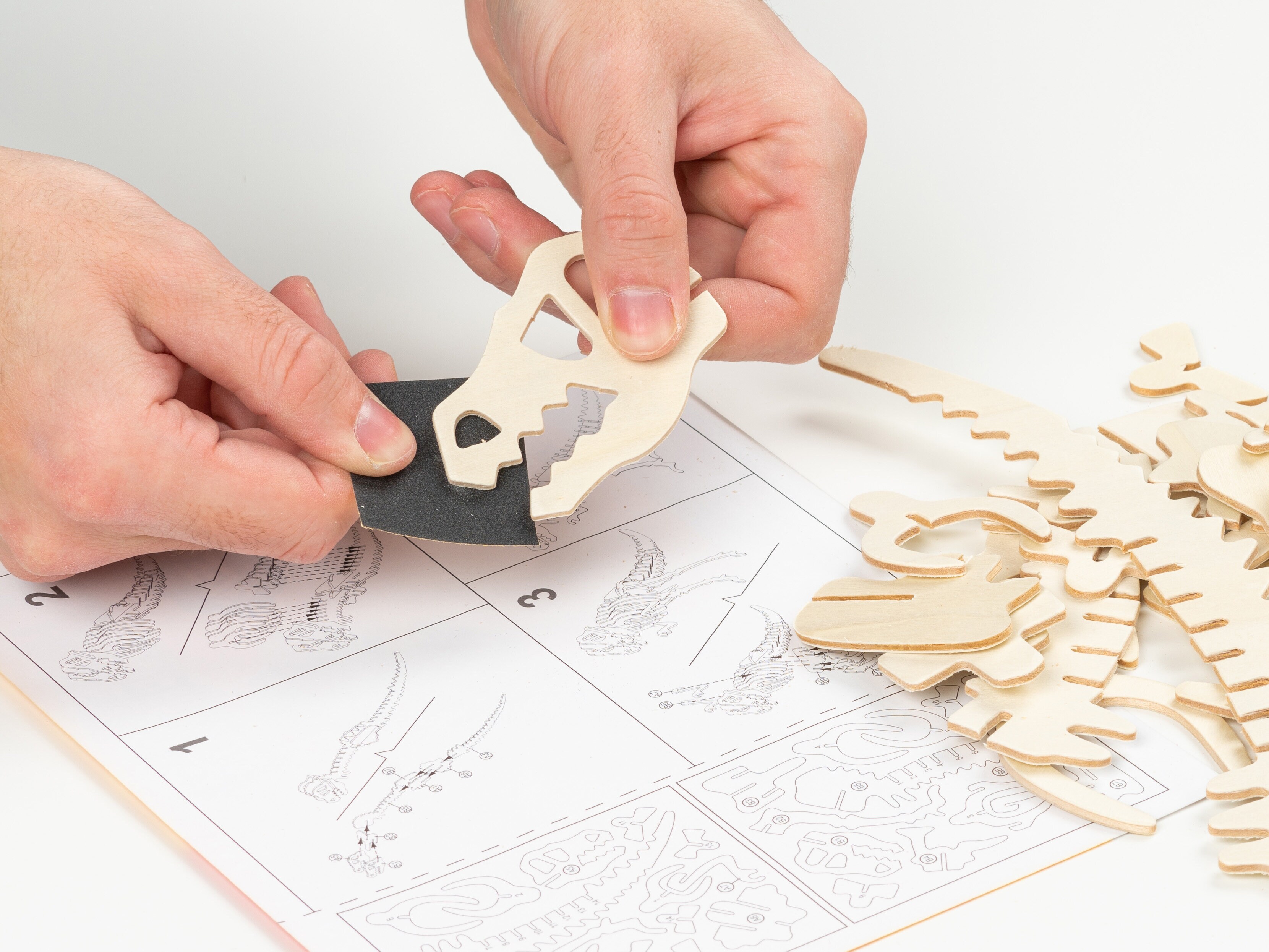 Dinosaurie 3D-pussel i Trä