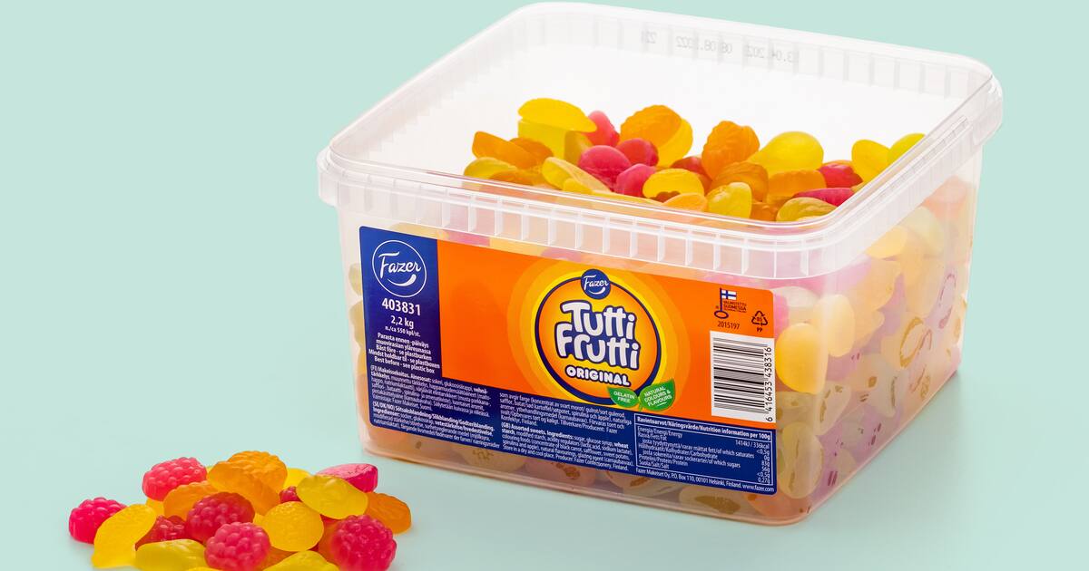 🎁 Tutti Frutti Bland-selv slik i kasser 2,2 ➡️ på Coolstuff🪐