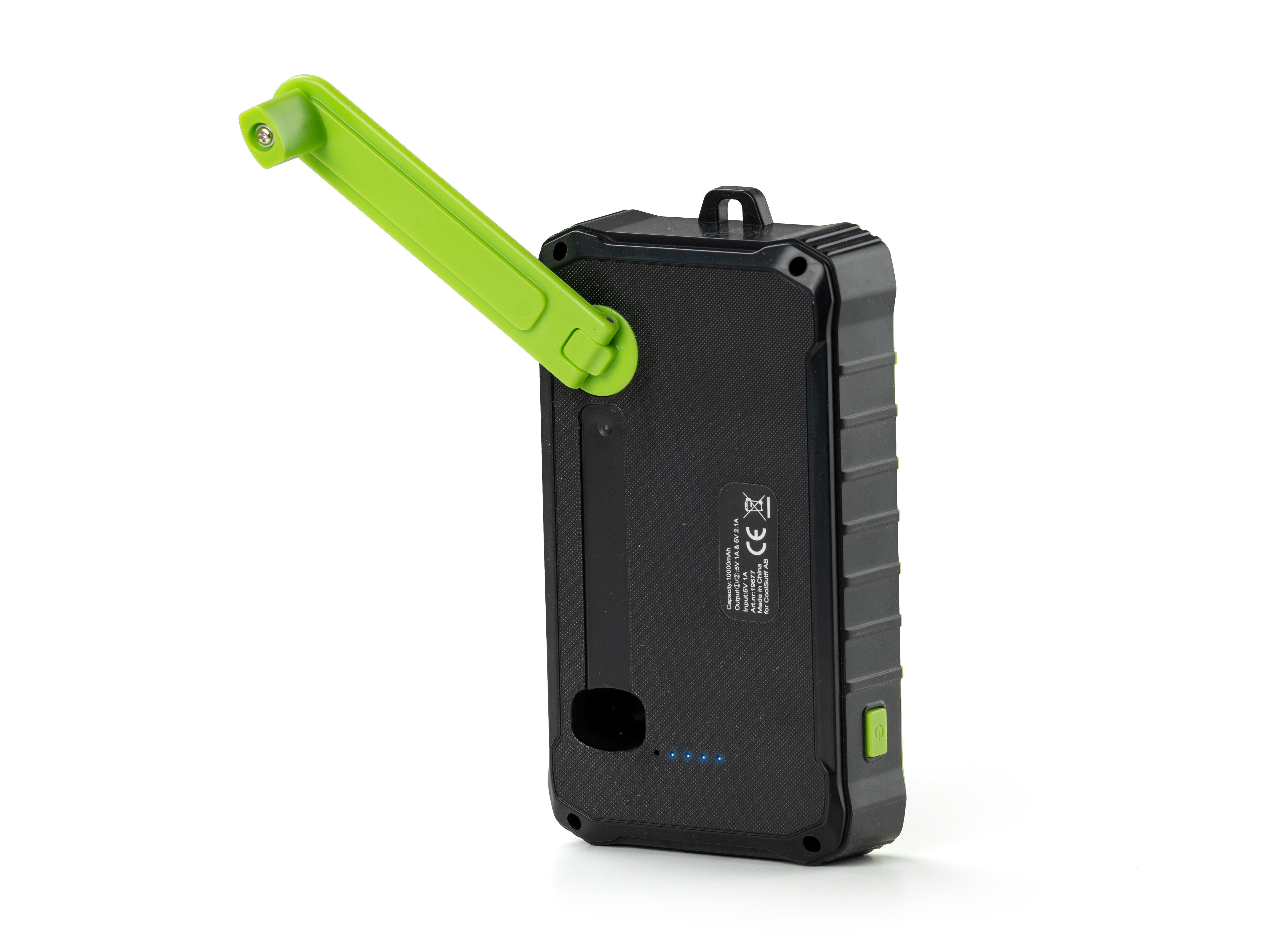 Powerbank med dynamosveiv 10 000 mAh - Vooni