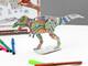 3D Figurer til å fargelegge - Spralla