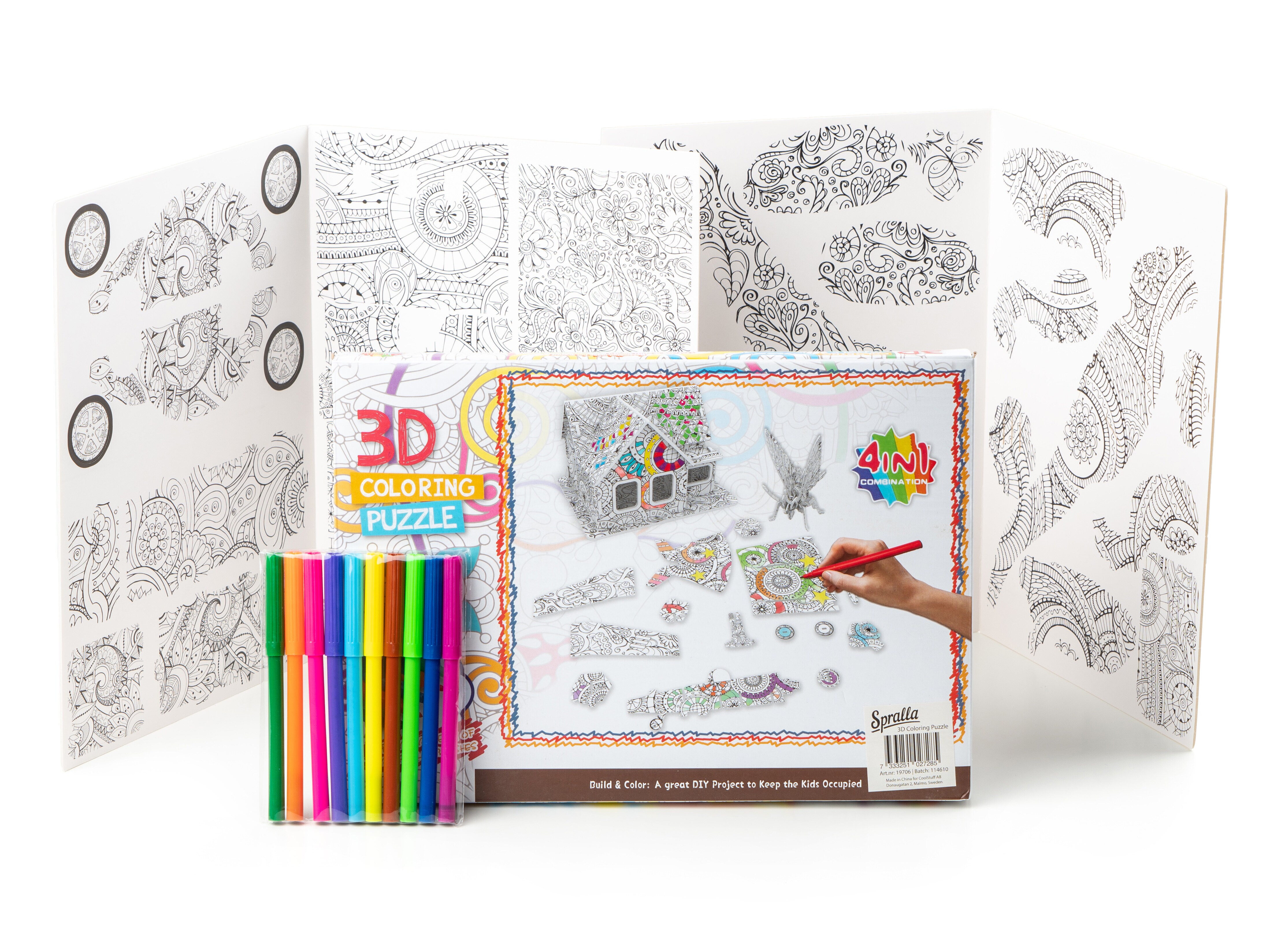 Weitläufige 3D-Figuren zum Ausmalen - Spralla