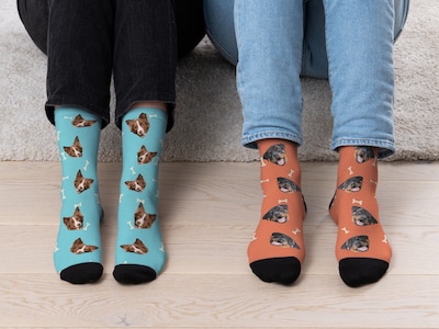 Personlige sokker med foto - Hund