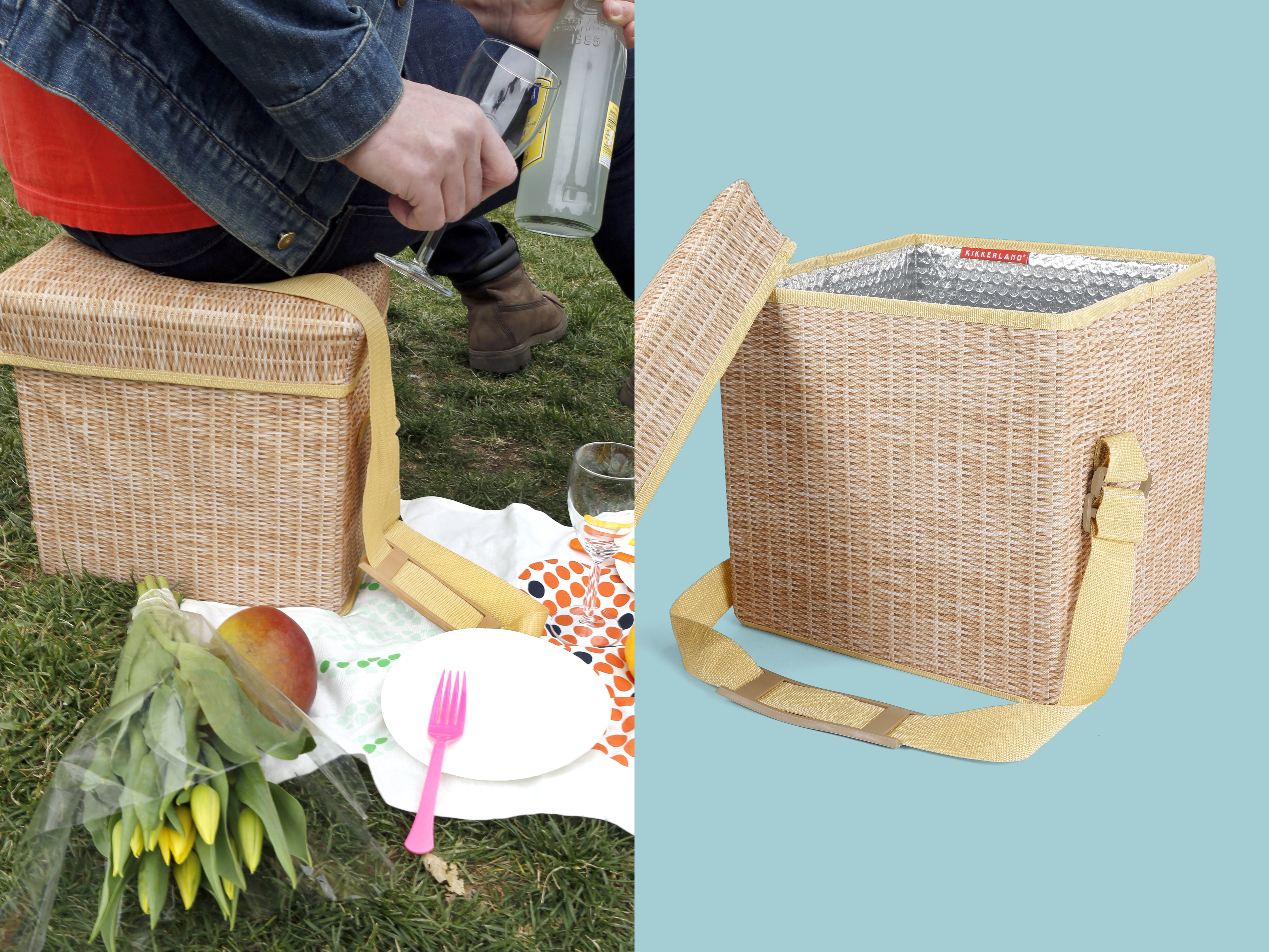 Kylmälaukku jakkaralla