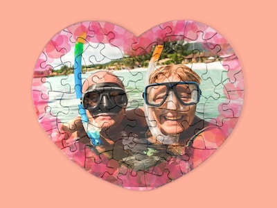 Personalisiertes Fotopuzzle - Herz