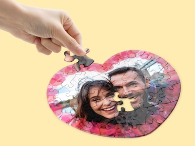 Personalisiertes Fotopuzzle - Herz