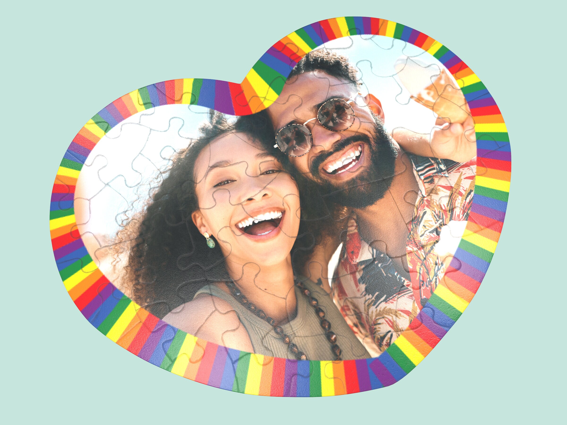 Personlig fotopuslespill - Hjerte