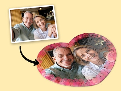 Personalisiertes Fotopuzzle - Herz