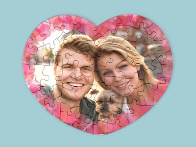 Personalisiertes Fotopuzzle - Herz