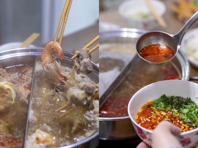 Sähkökäyttöinen Hot Pot -pata - Kaksiosainen