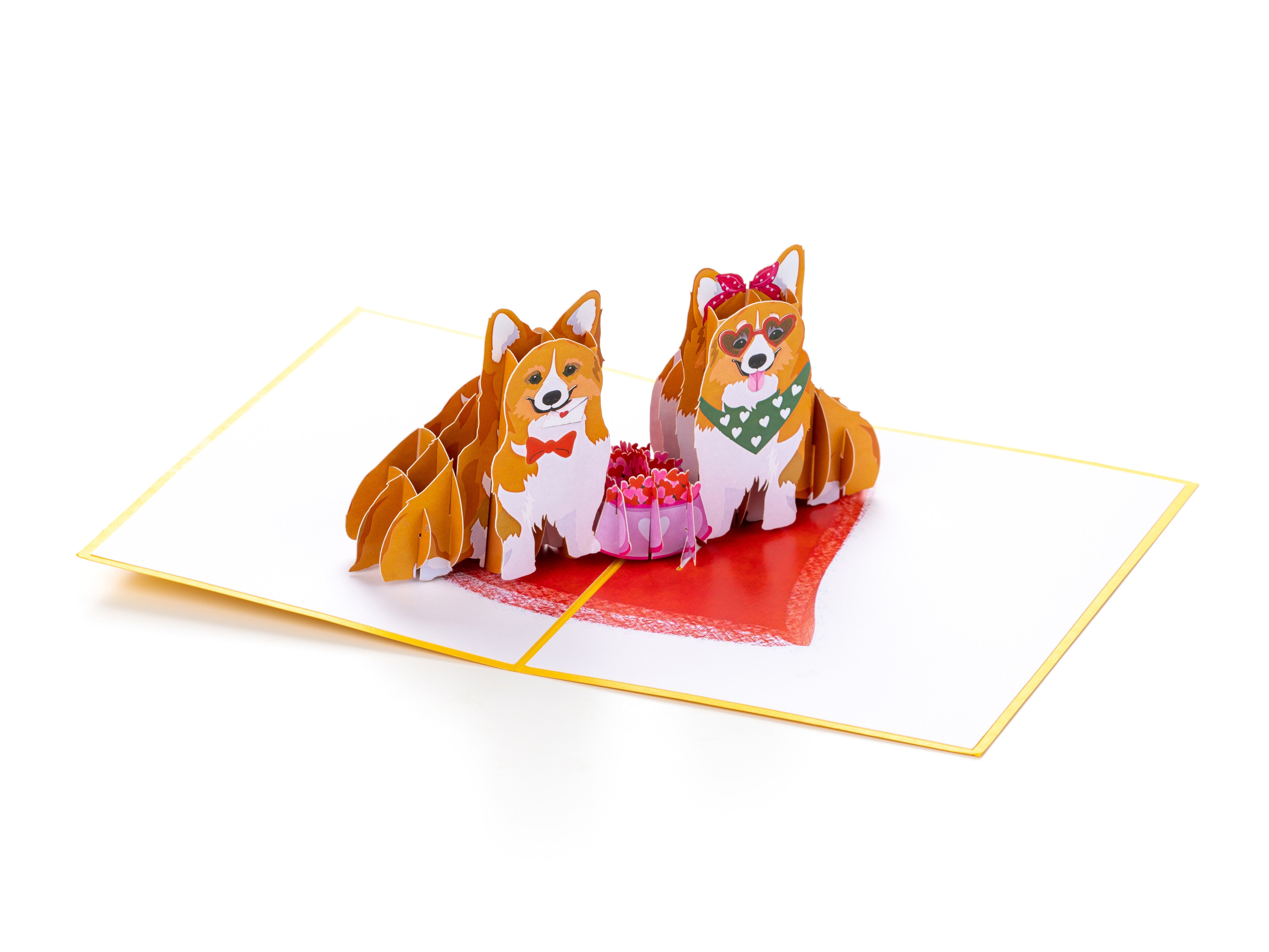 Pop Up-kortti - Corgi