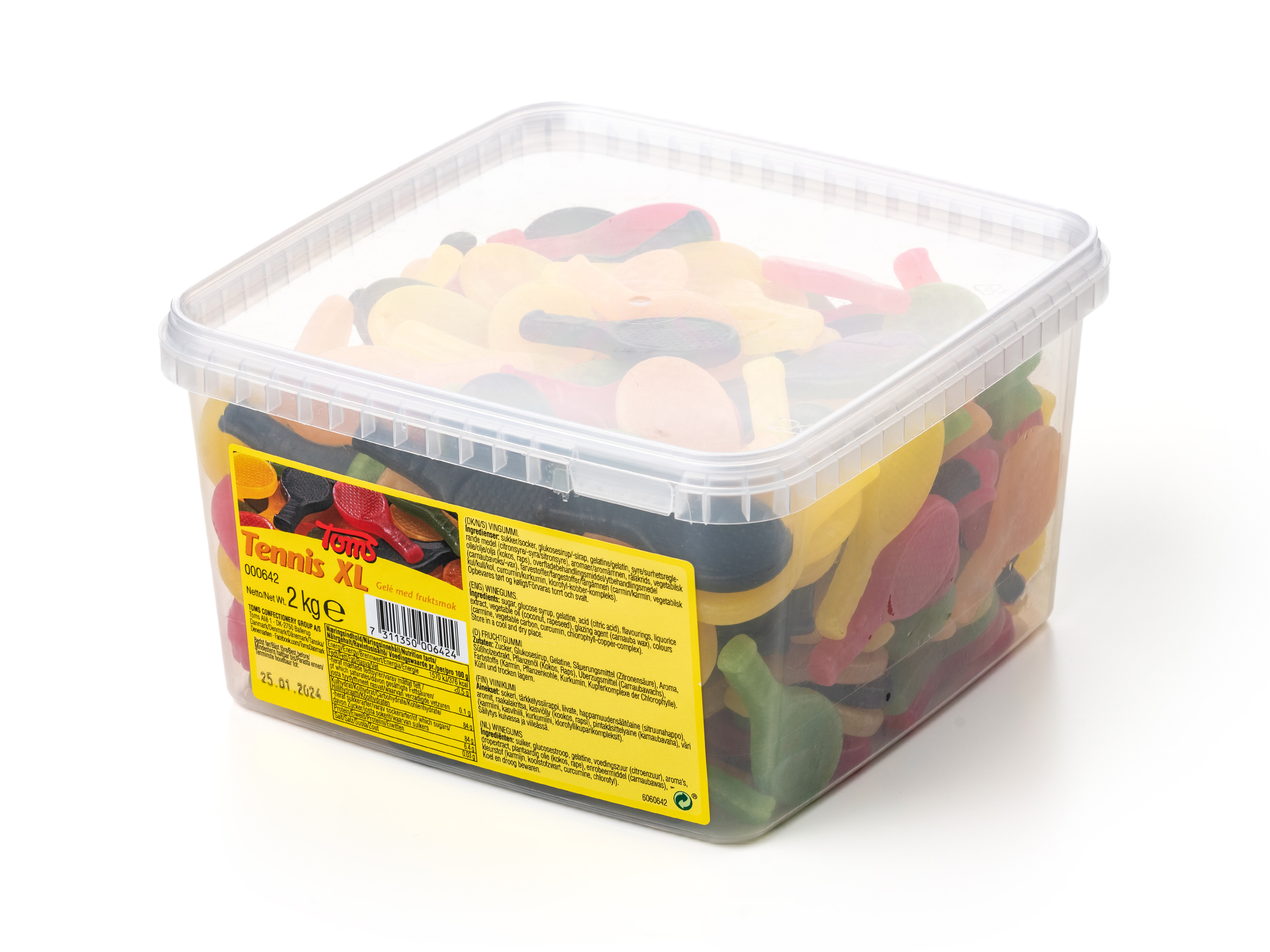 Tennisketcher XL Bland-selv slik i kasser 2 kg