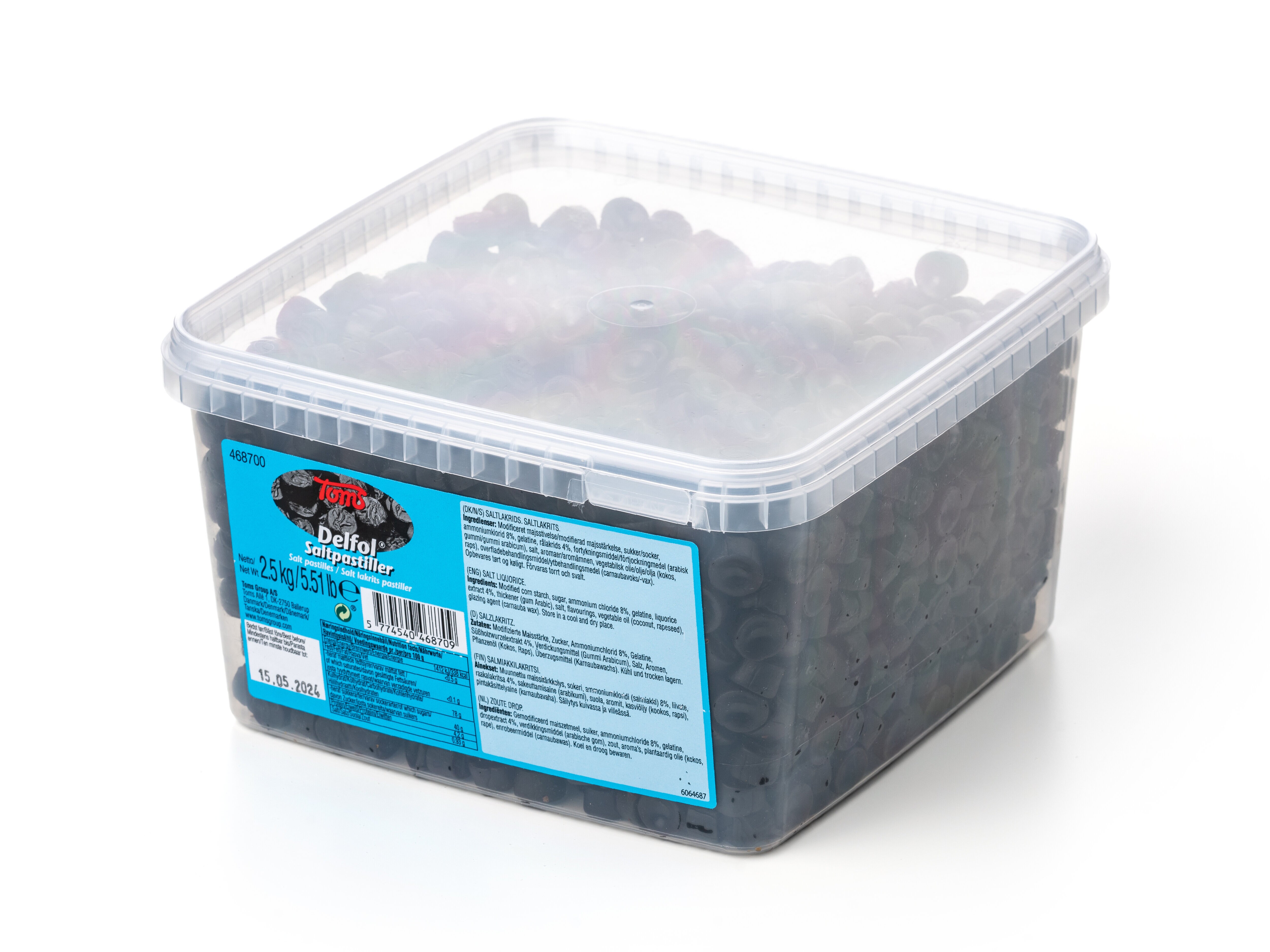 Saltpastiller smågodt 2,5 kg