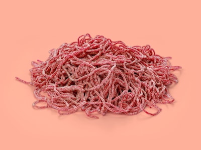 Spaghetti Jordgubb Lösgodis 1 kg