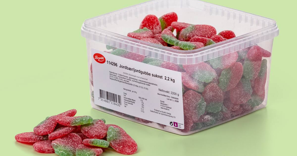 Køb 🎁 Sukrede Jordbær Bland-selv slik i kasser 2,2 kg ➡️ på Coolstuff🪐