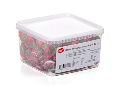 Sukret Jordbær Smågodt 2,2 kg