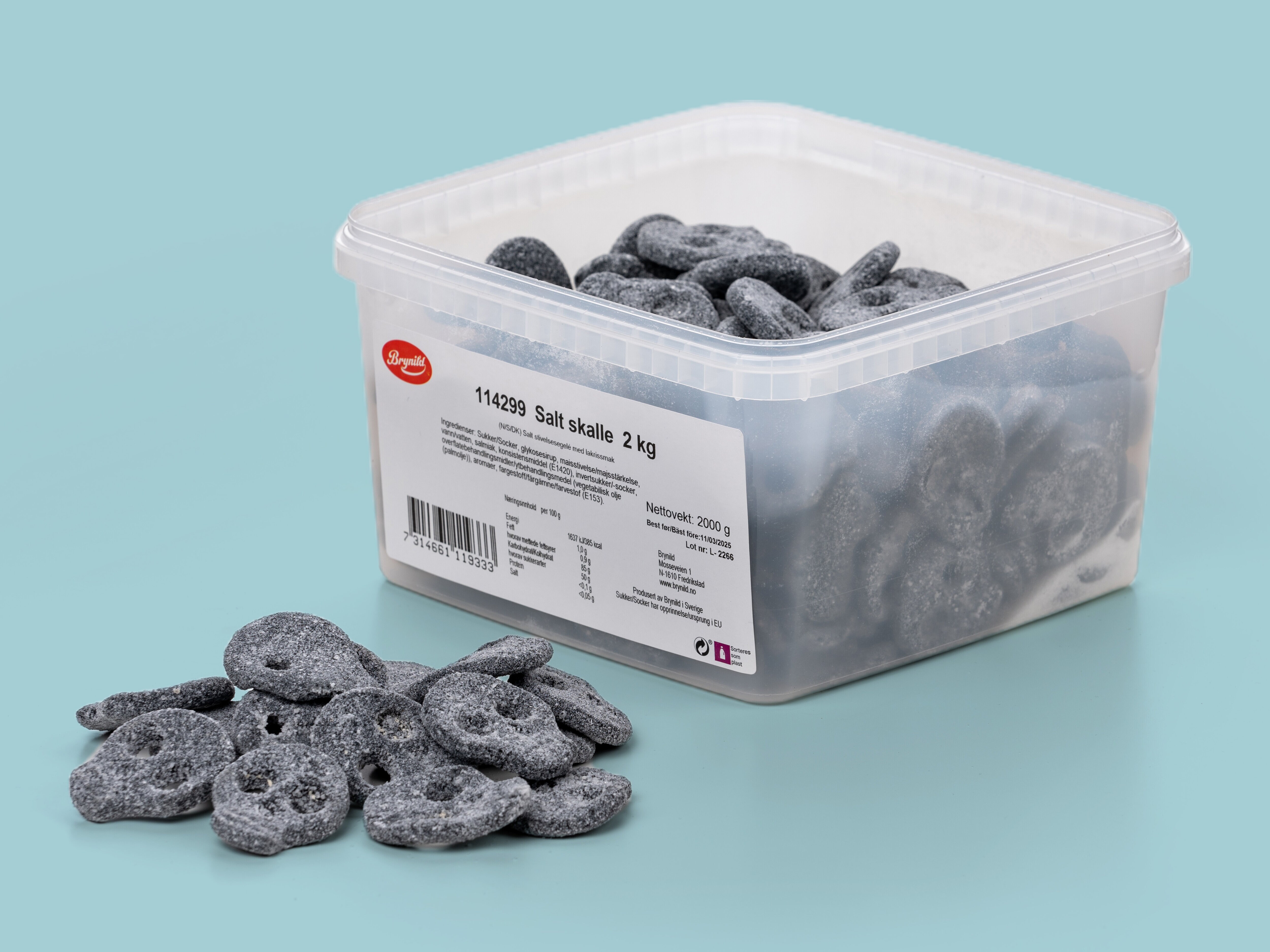 Salte hodeskaller smågodt 2 kg