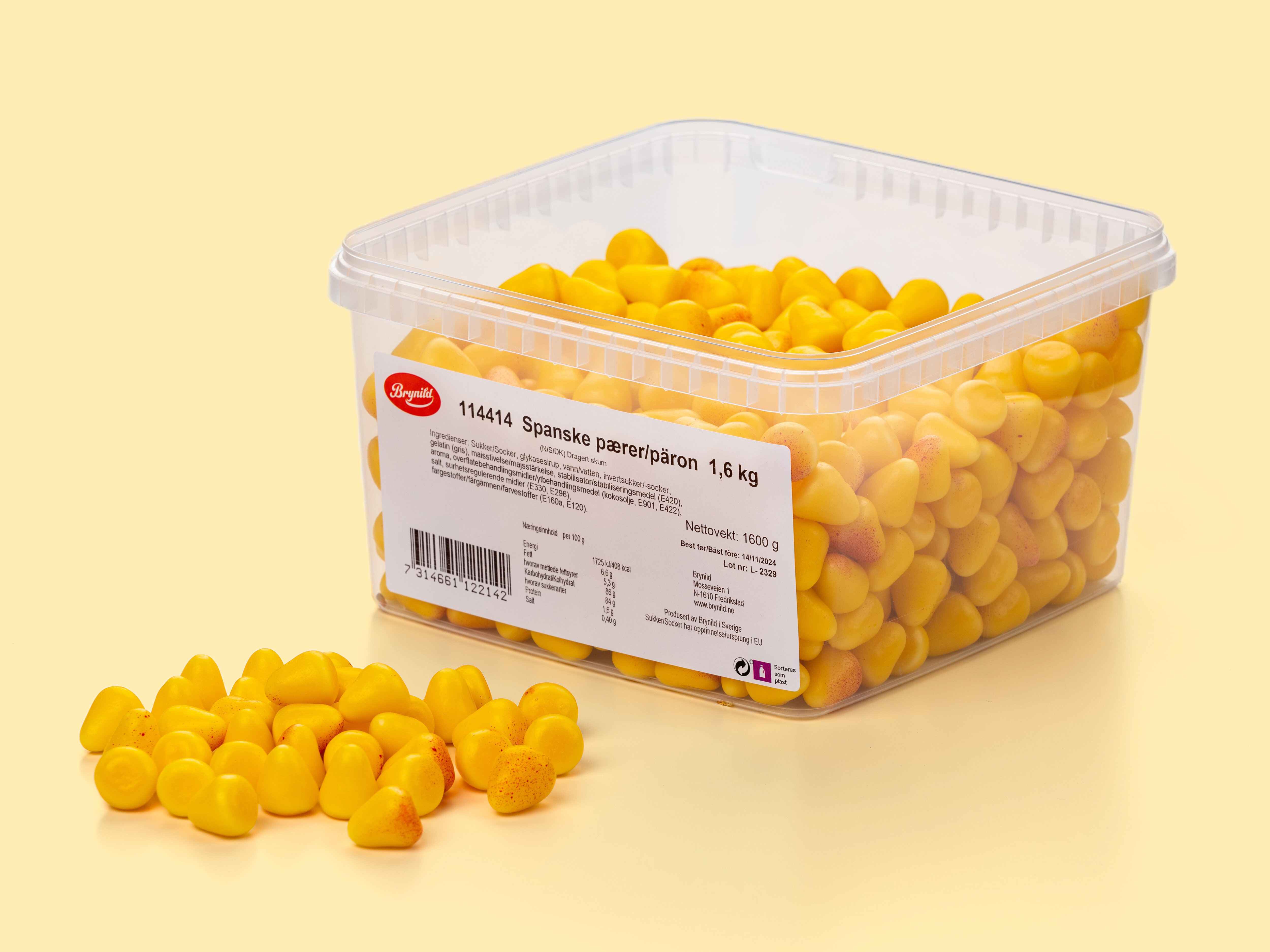 Spansk Pære Bland-selv slik i kasser 1,6 kg