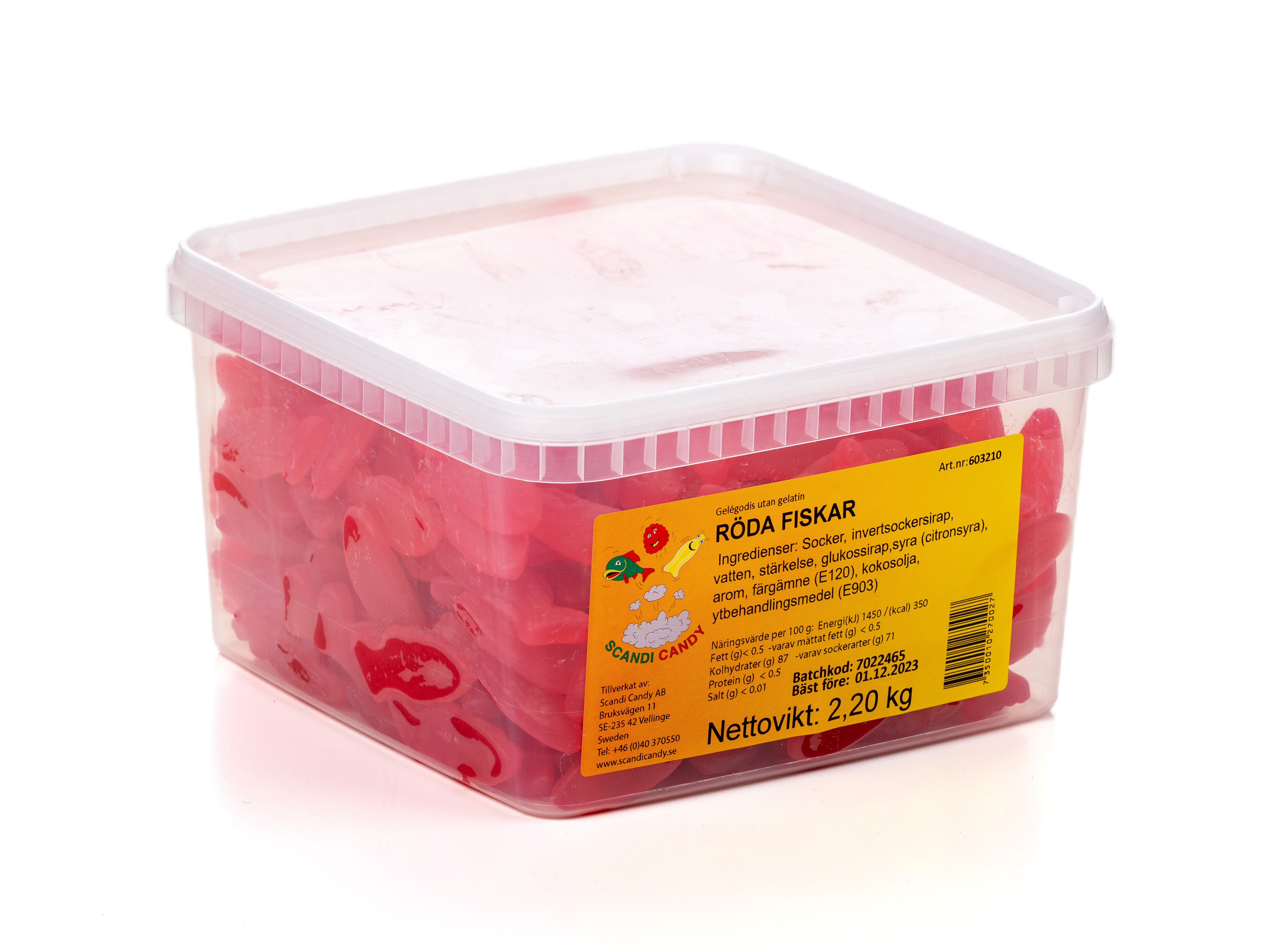 Røde fisker smågodt 2,2 kg