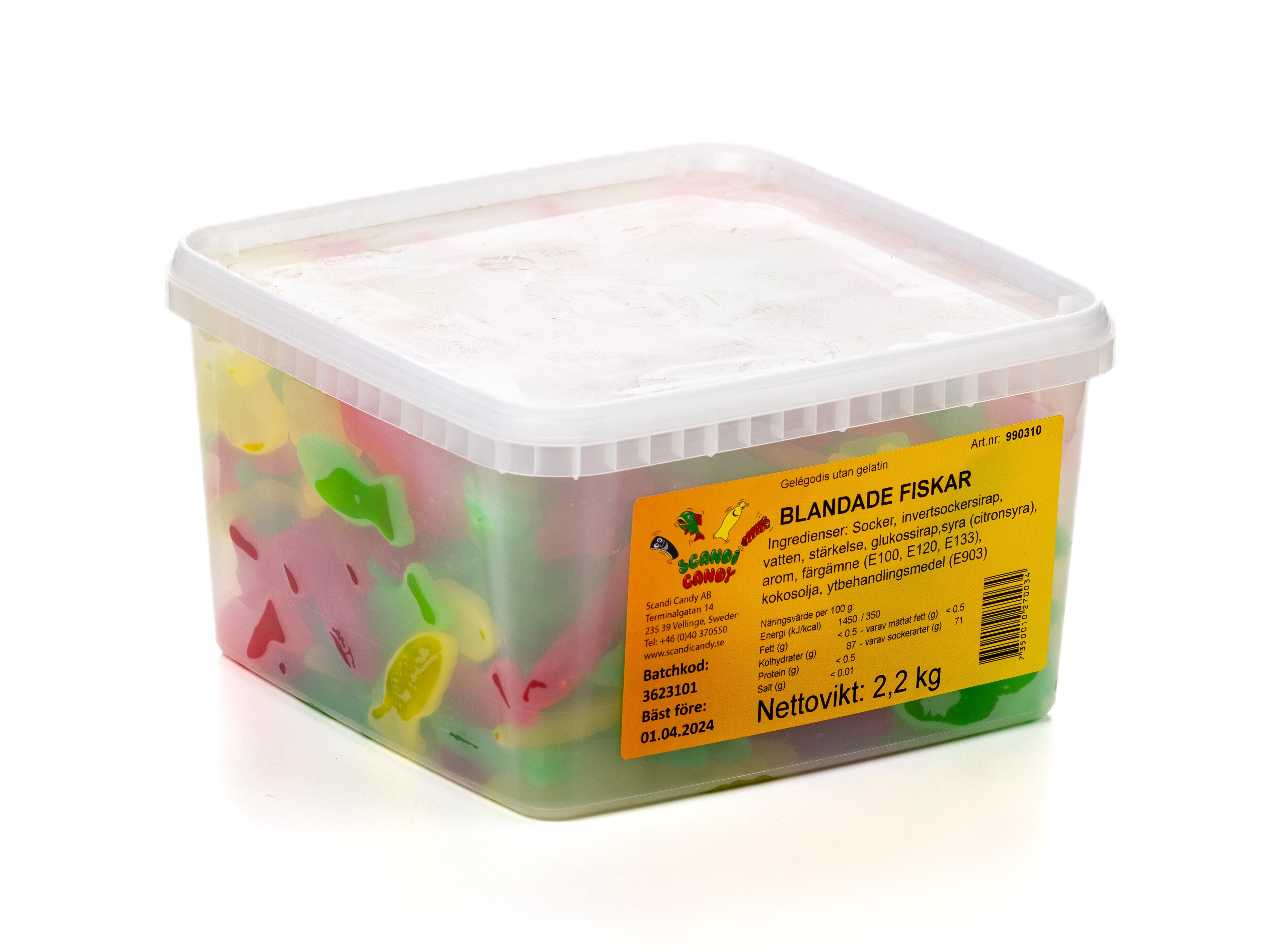 Blandede Fisk Bland-selv slik i kasser 2,2 kg