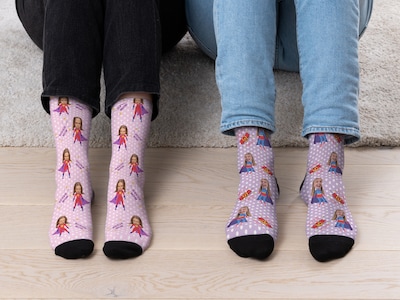 Henkilökohtaiset Sukat Omalla Kuvalla - Super Mom