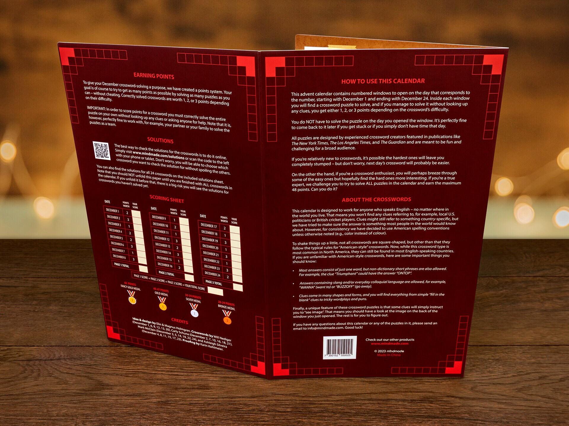 Adventtikalenteri ristisanatehtävien ystäville, osa 2 (englanninkielinen)