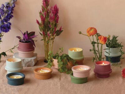 Folia Lys & krukke - Rød