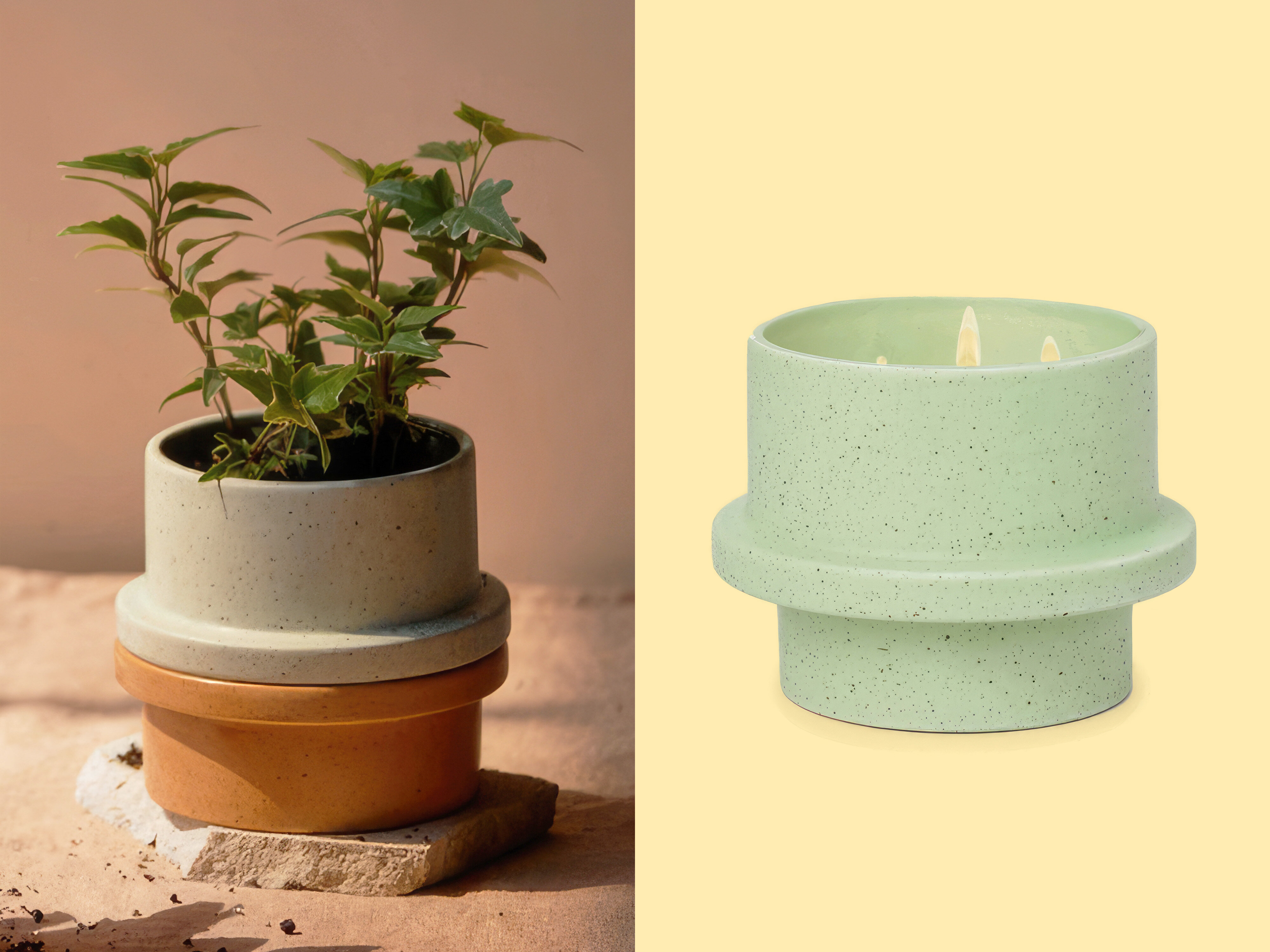 Folia Kynttilä ja Ruukku Vihreä