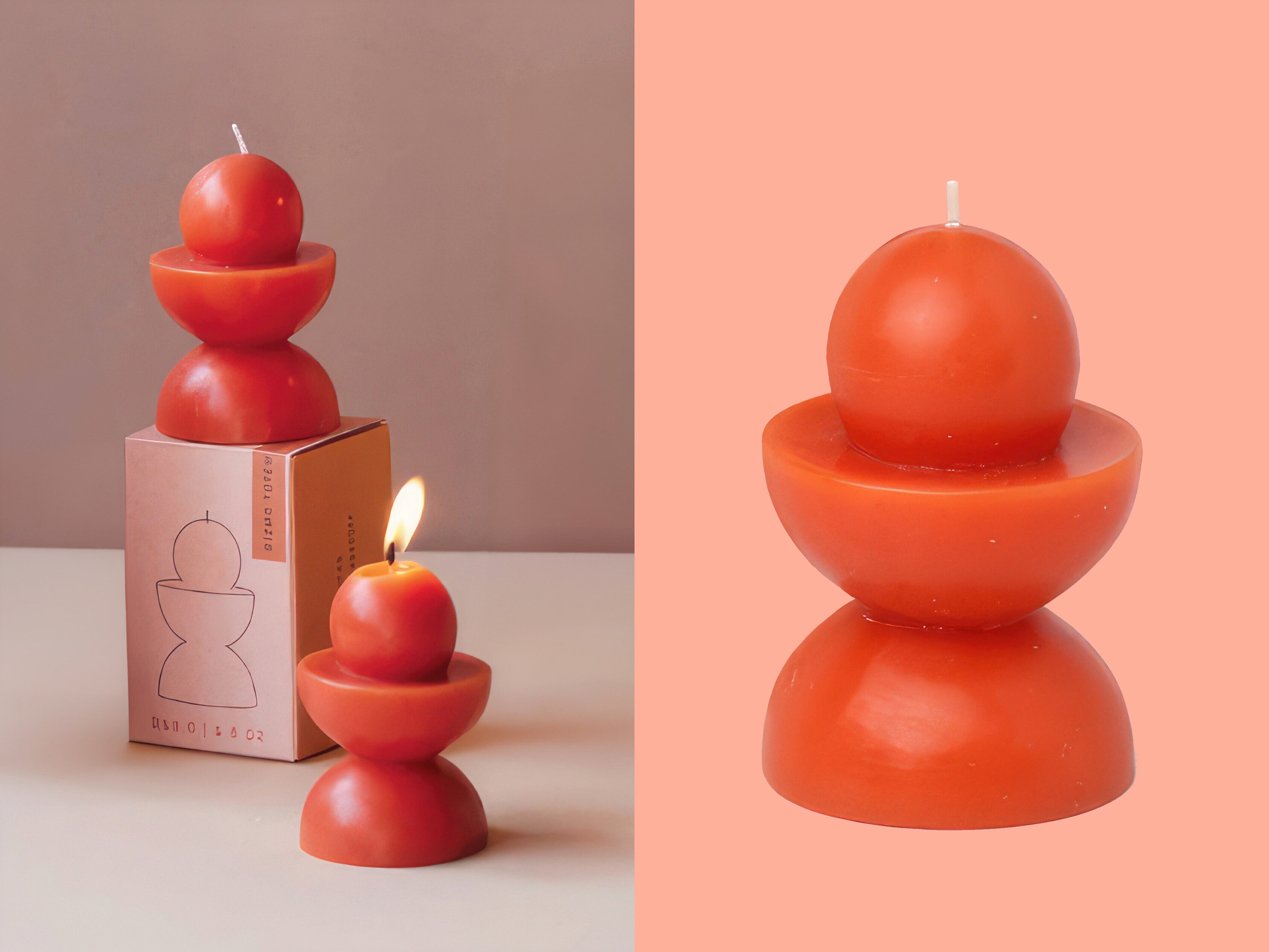 Gizmo Totem Lys - Orange Rød