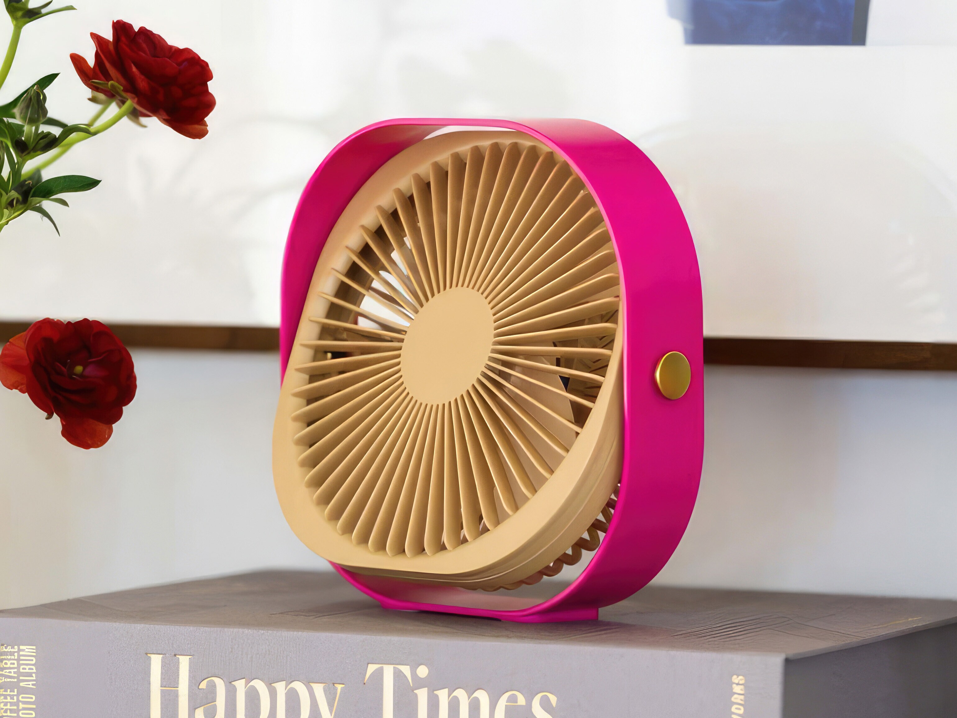 Trådløs bordventilator - Cerise