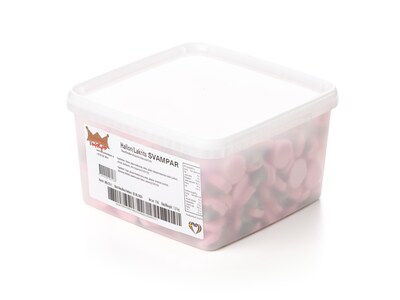 Hindbær & Lakrids Svampe Bland-selv slik i kasser 1 kg